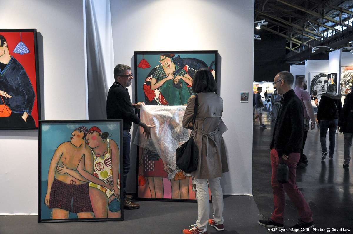 巴黎当代艺术博览会，art3f，艺术展会现场